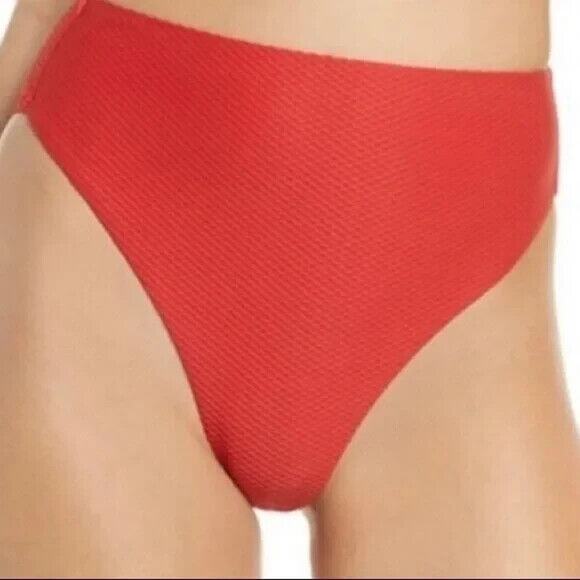 Chelsea28 NWT Red Easy Retro High Waist Bikini Bottoms Size XS - Picture 1 of 6